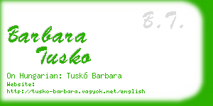 barbara tusko business card
