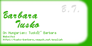 barbara tusko business card